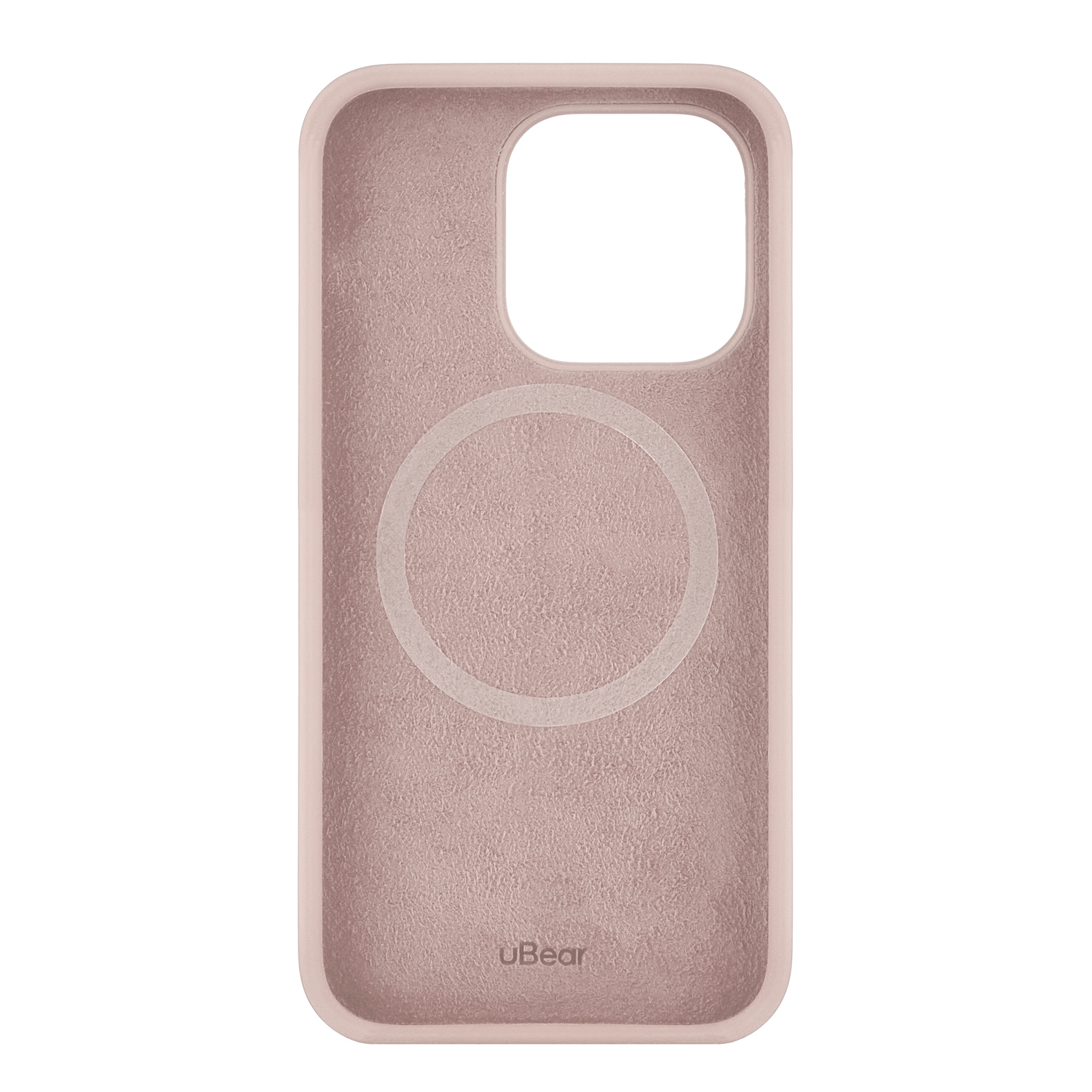 На фото изображено Чехол защитный uBear Touch Mag Case для iPhone 14 Pro, розовый