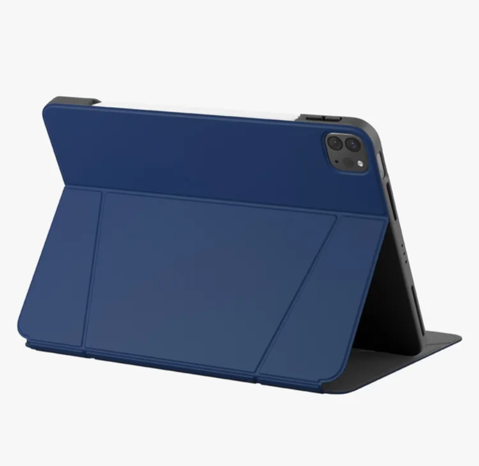 На фото изображено Чехол Uniq для iPad Pro 11 / Air 10.9 RYZE Multi-angle, темно-синий