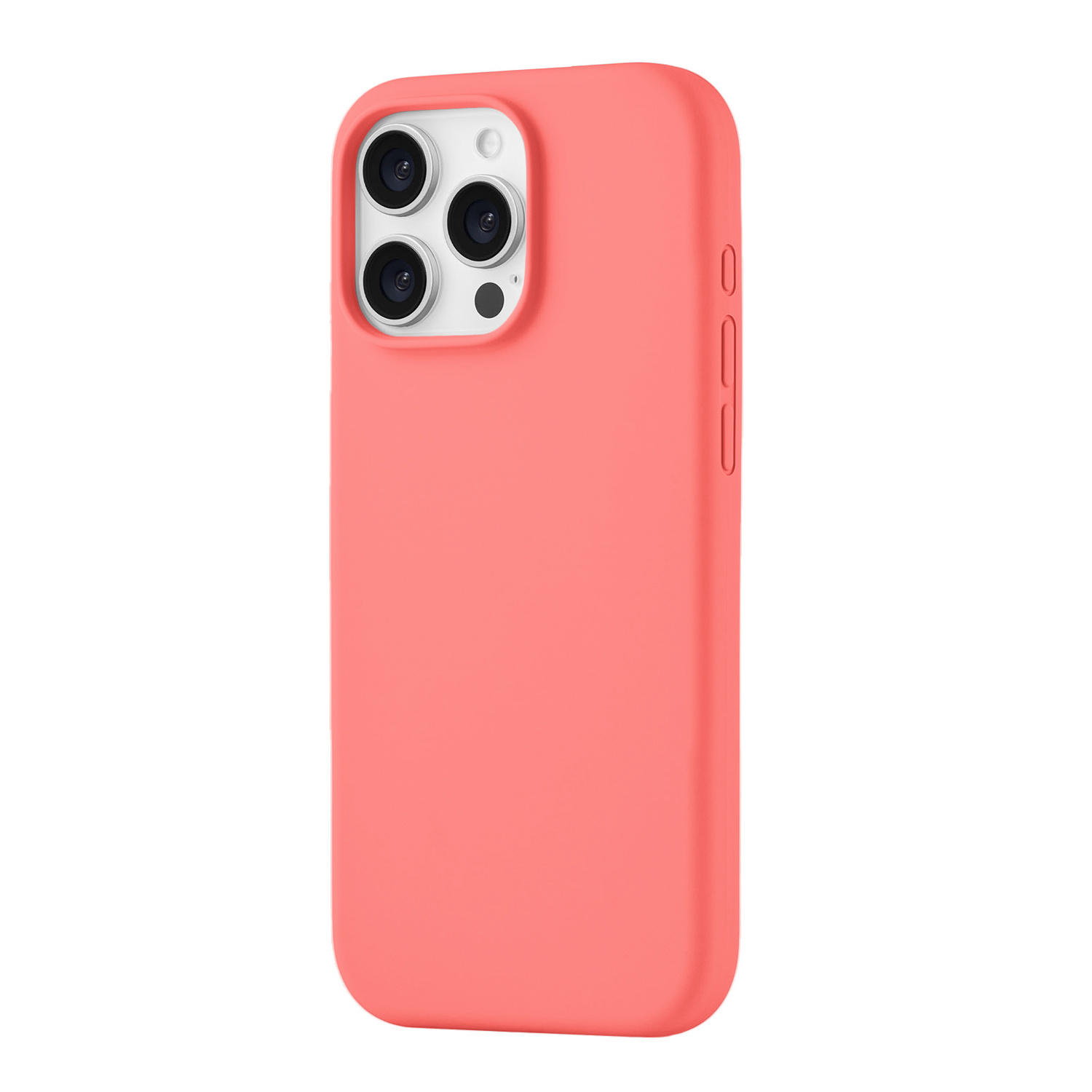 На фото изображено Чехол защитный uBear Touch Mag Case для iPhone 16 Pro Max, розовый