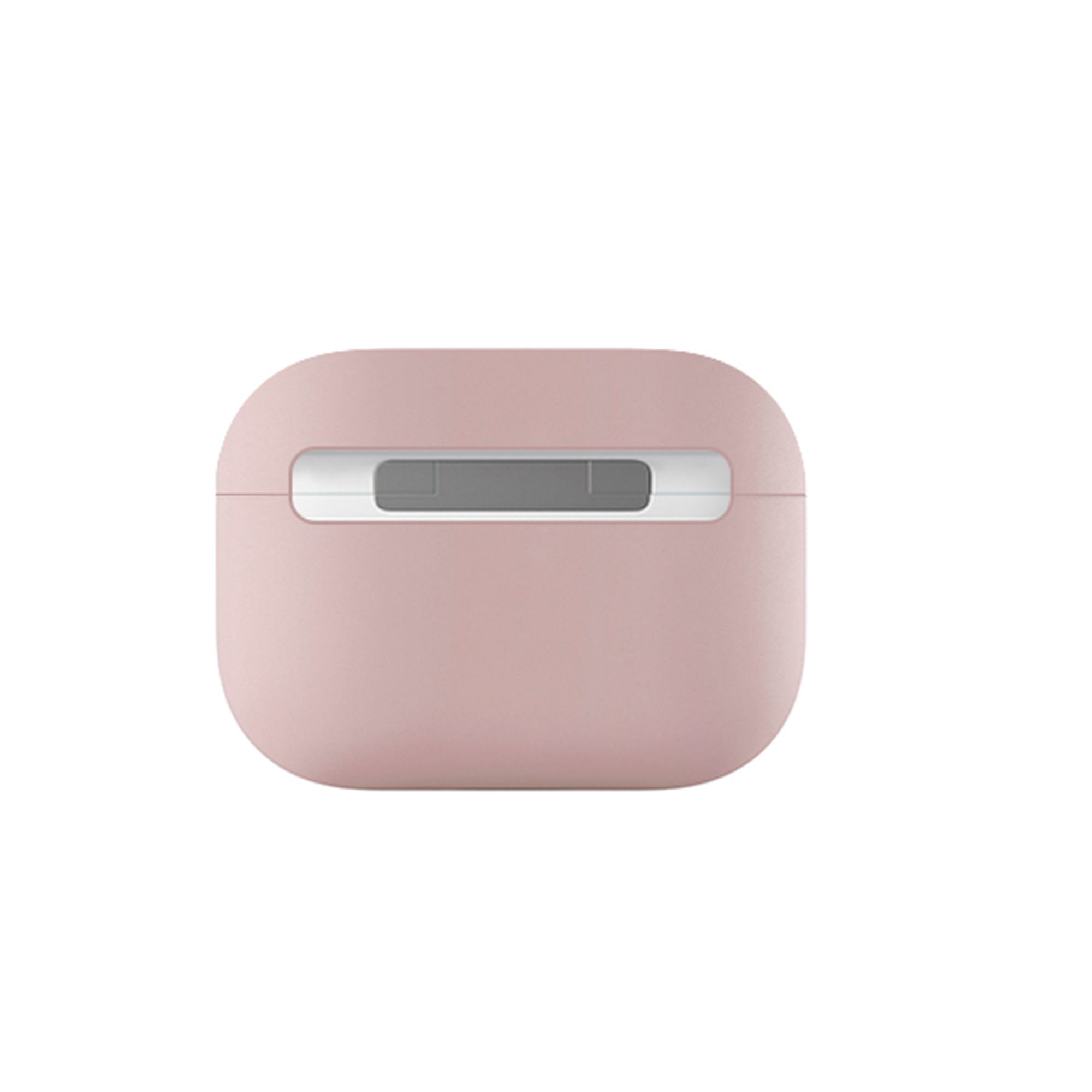 На фото изображено Ультратонкий силиконовый чехол uBear Touch Case for AirPods Pro, розовый