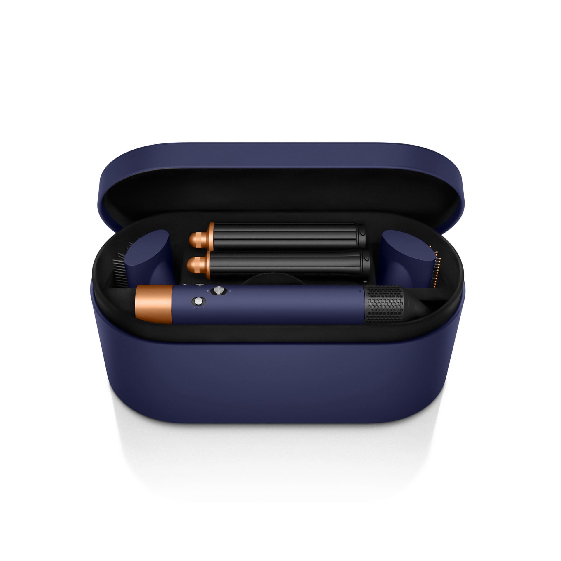 На фото изображено Стайлер Dyson Airwrap HS05 Complete Long, Prussian Blue