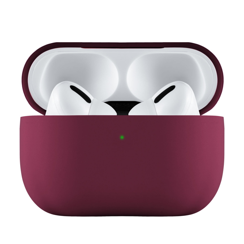 На фото изображено Защитный чехол AirPods Pro Touch Pro Silicone Case, фиолетовый