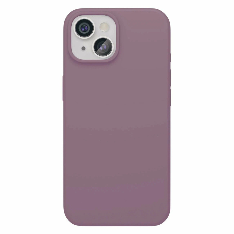 На фото изображено Чехол защитный VLP Aster Case с MagSafe для iPhone 14/15, пудровый