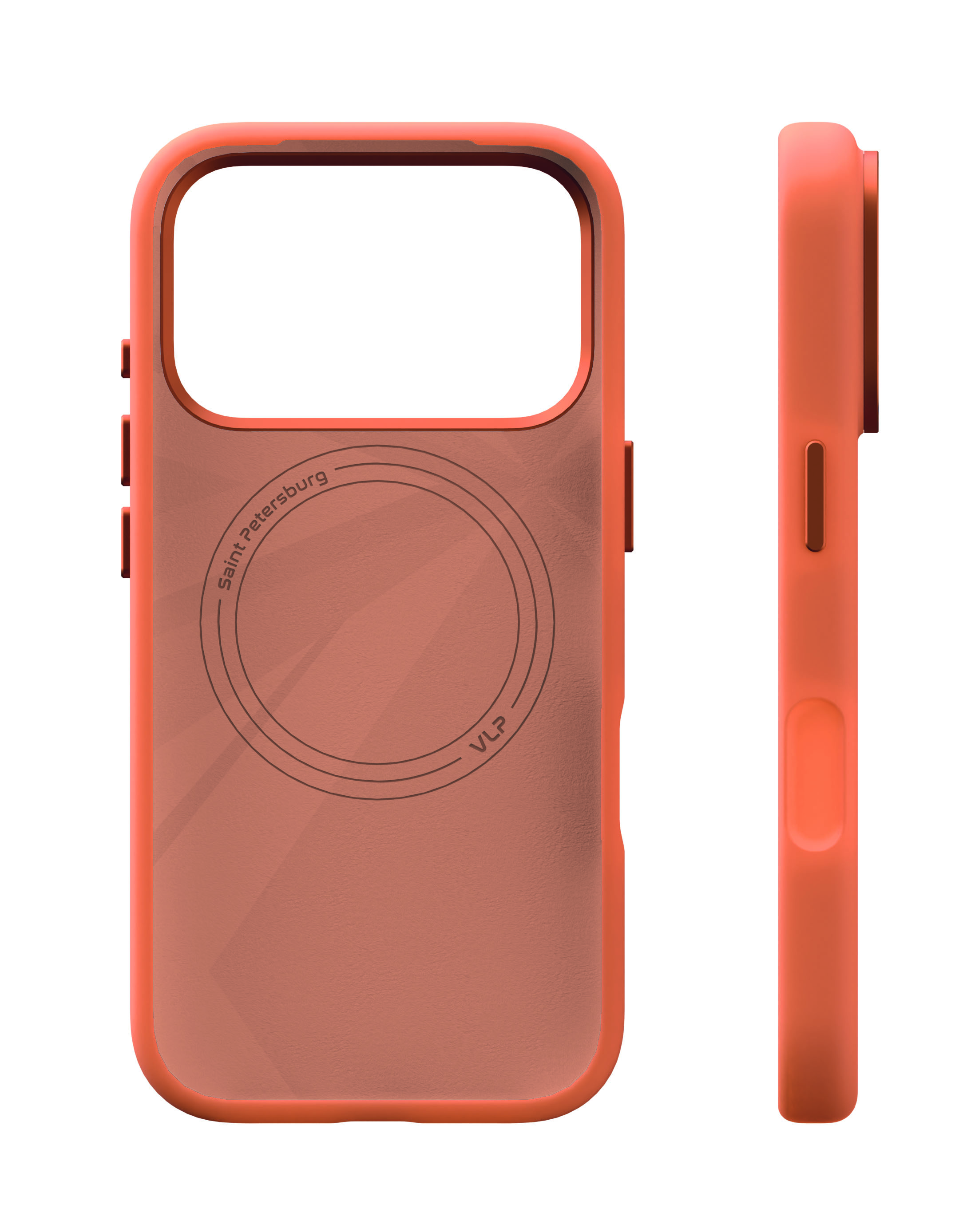 Фото Чехол защитный VLP Aster Pro Case с MagSafe для iPhone 17 Pro, оранжевый На фото изображено Чехол защитный VLP Aster Pro Case с MagSafe для iPhone 17 Pro, оранжевый