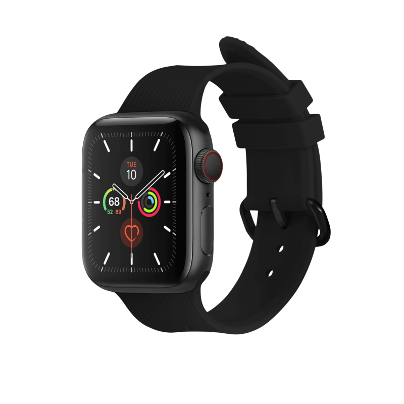 На фото изображено Ремешок Native Union для Apple Watch 40мм, cиликоновый, черный