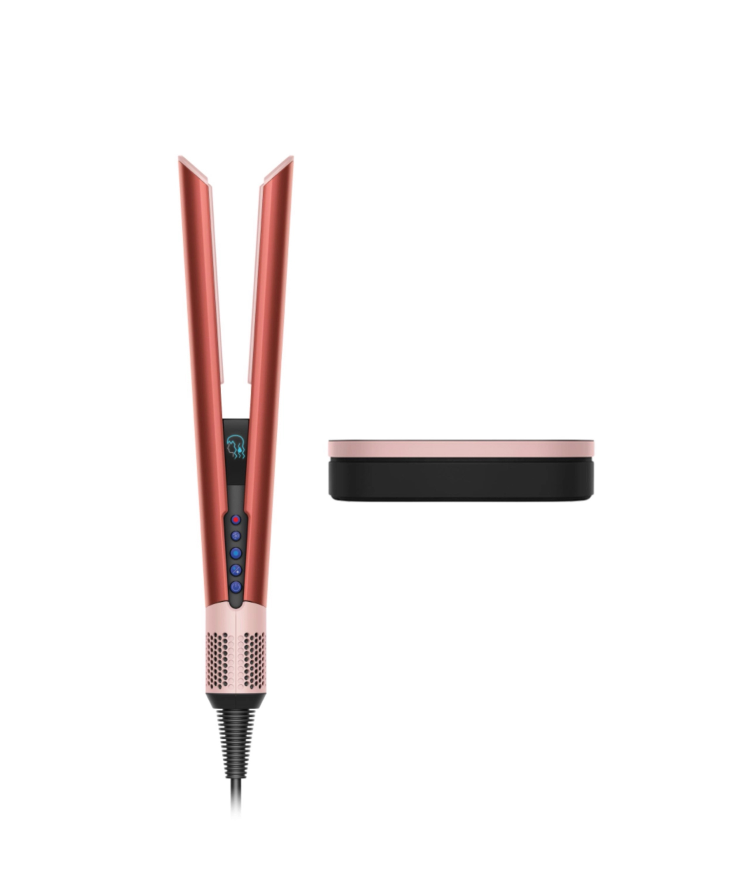 На фото изображено Выпрямитель Dyson Airstrait HT01, Strawberry Bronze/Blush Pink