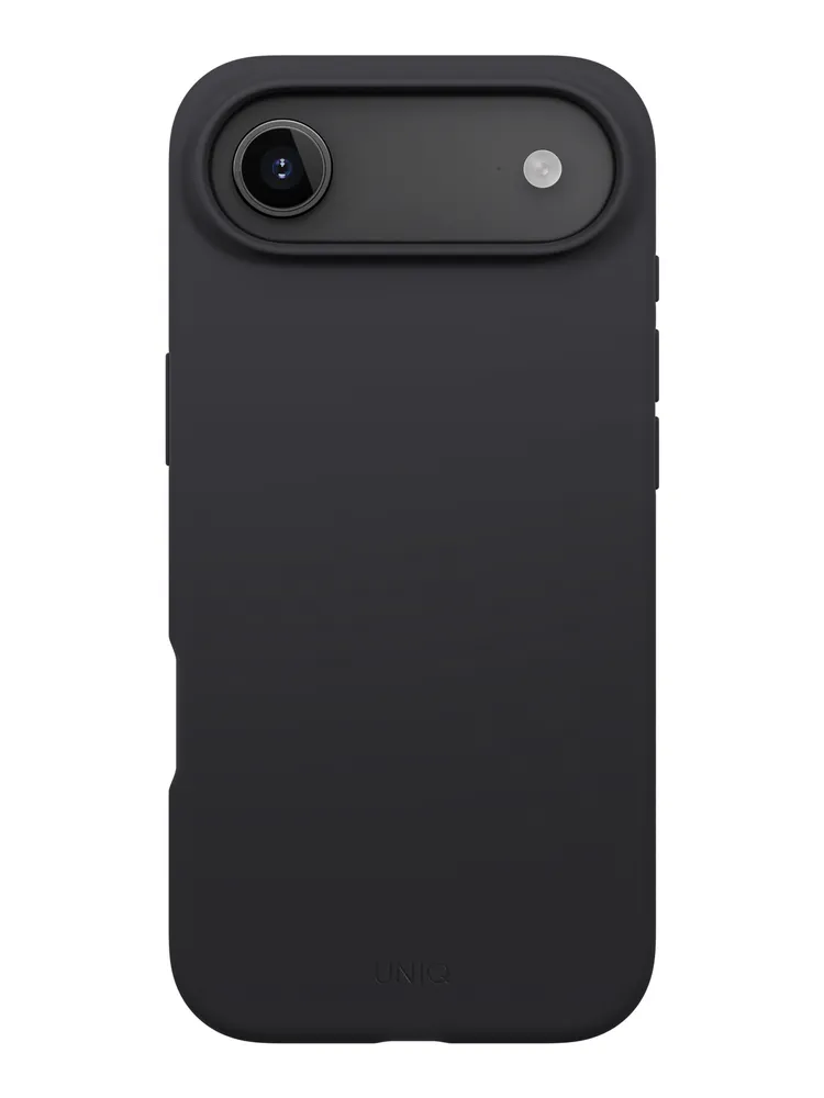 На фото изображено Чехол Uniq Lino MagSafe для iPhone Air, черный