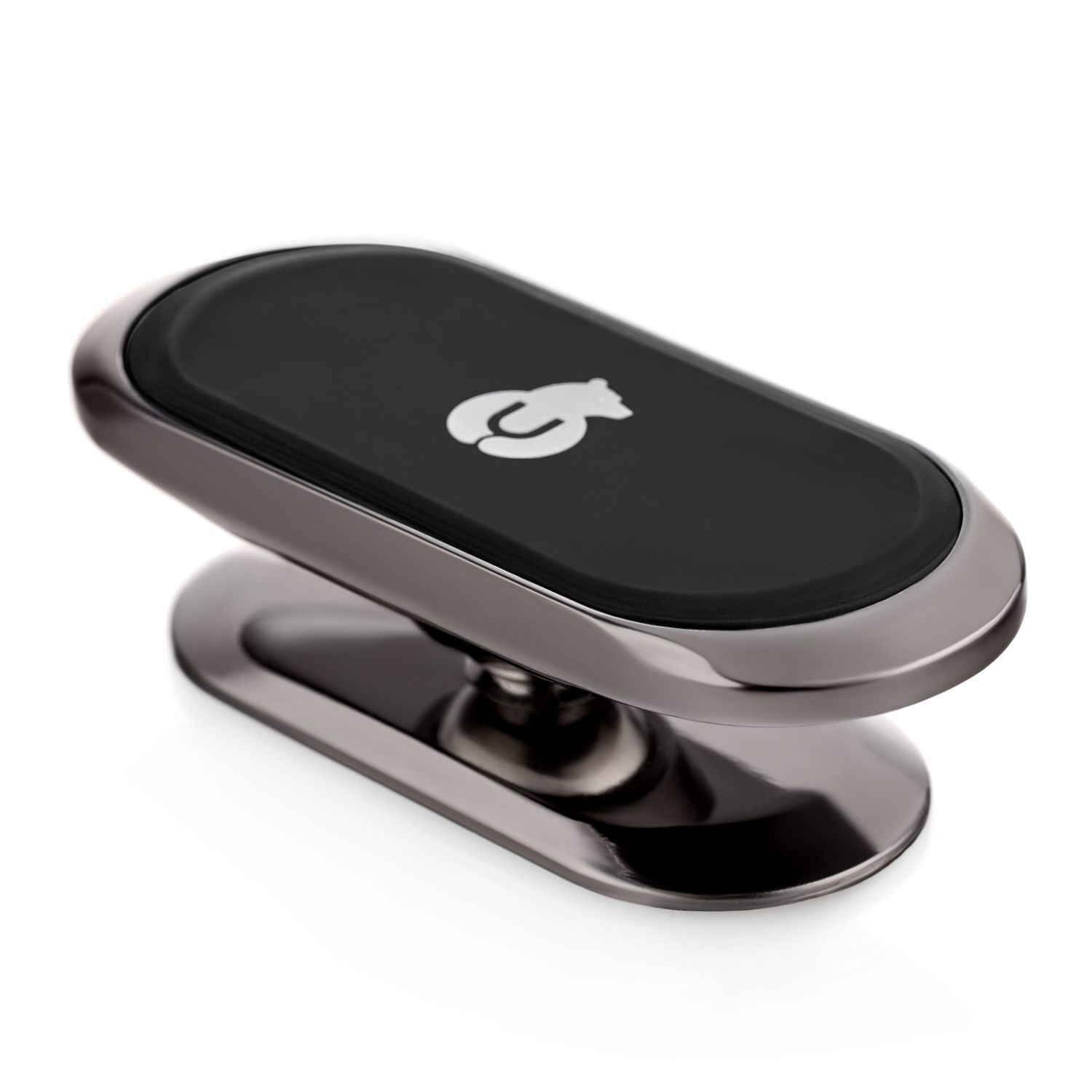 На фото изображено Автомобильный держатель uBear Base Dashboard Magnetic Car Mount, чёрный