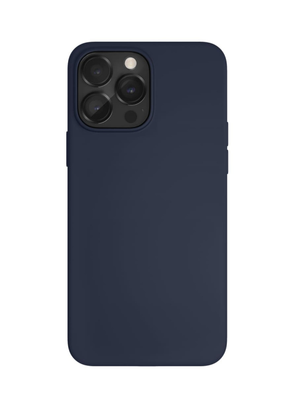 Фото Чехол защитный VLP Silicone case с MagSafe для iPhone 14 Pro, темно-синий На фото изображено Чехол защитный VLP Silicone case с MagSafe для iPhone 14 Pro, темно-синий