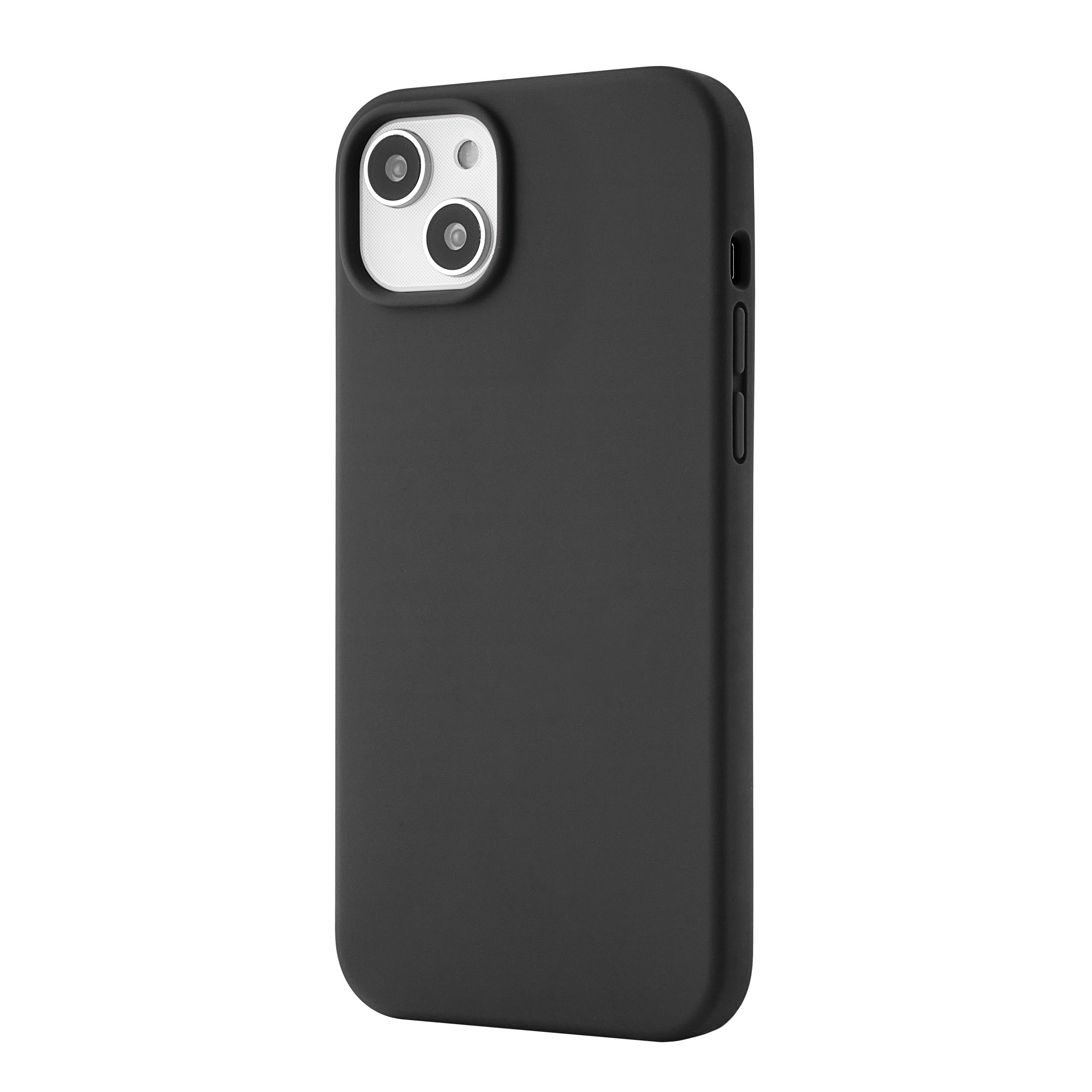 На фото изображено Чехол защитный uBear Touch Case для iPhone 14 Plus, силикон, софт-тач, чёрный