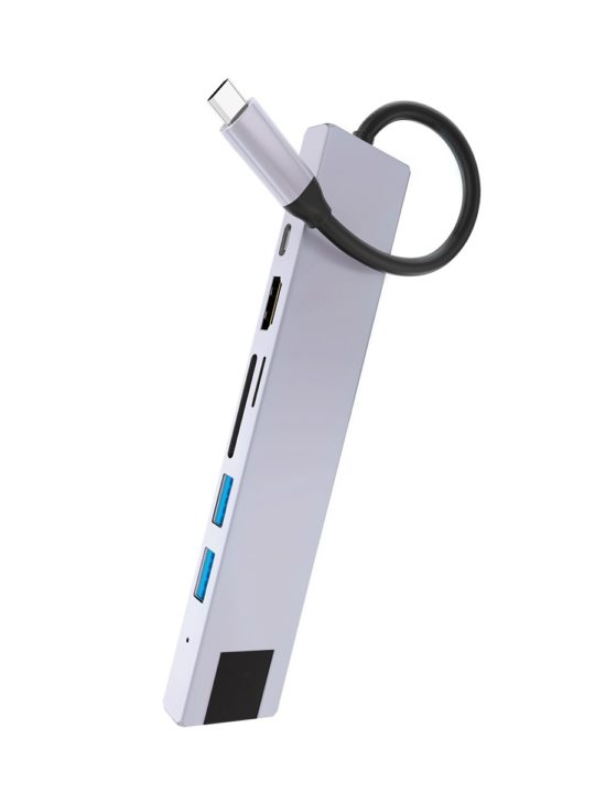 Фото Адаптер VLP USB-C Multiport Hub 7 в 1, серебристый Фото Адаптер VLP USB-C Multiport Hub 7 в 1, серебристый