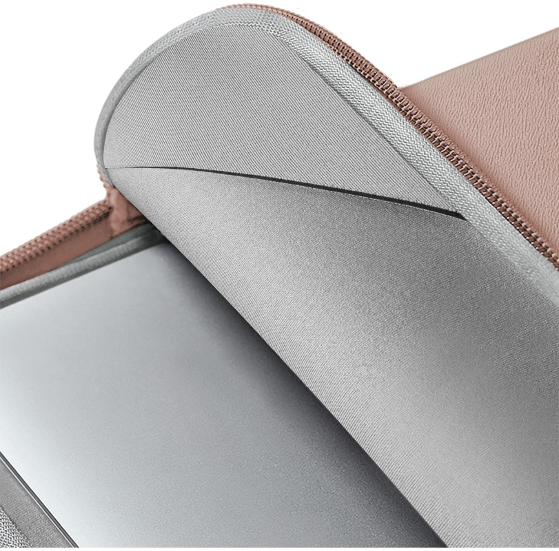 На фото изображено Чехол-сумка Uniq для ноутбуков 14" Cyprus Neoprene Laptop sleeve v2, розовый
