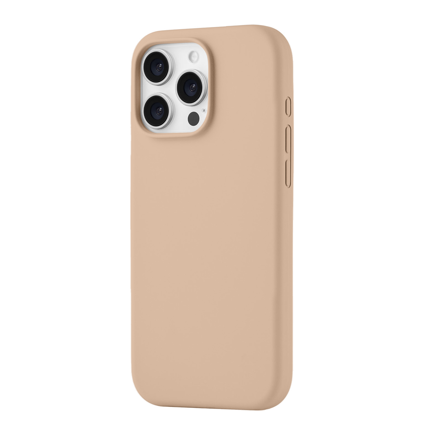 На фото изображено Чехол защитный uBear Touch Mag Case для iPhone 16 Pro Max, латте