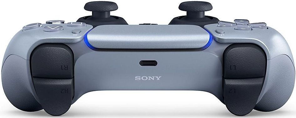 На фото изображено Геймпад SONY DualSense, серебристый