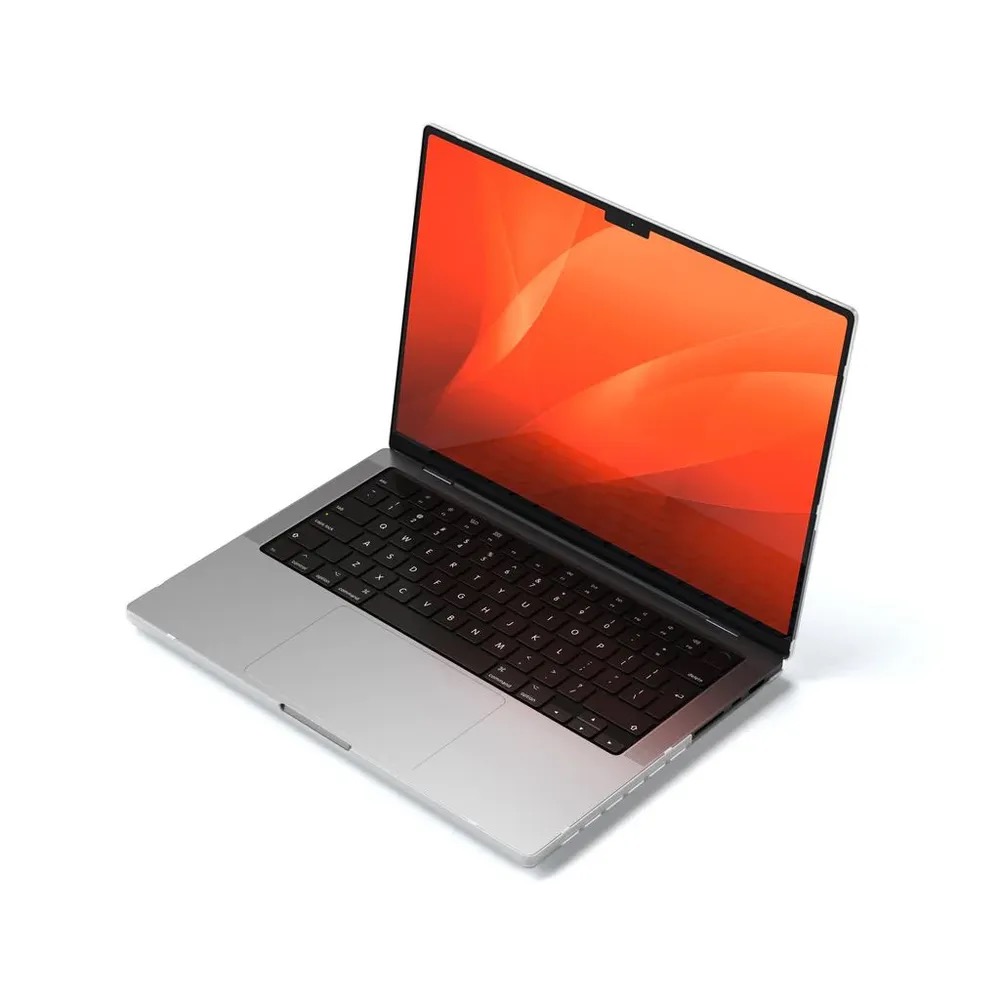 На фото изображено Чехол-накладка Satechi Eco Hardshell Case для MacBook Pro 16", прозрачный