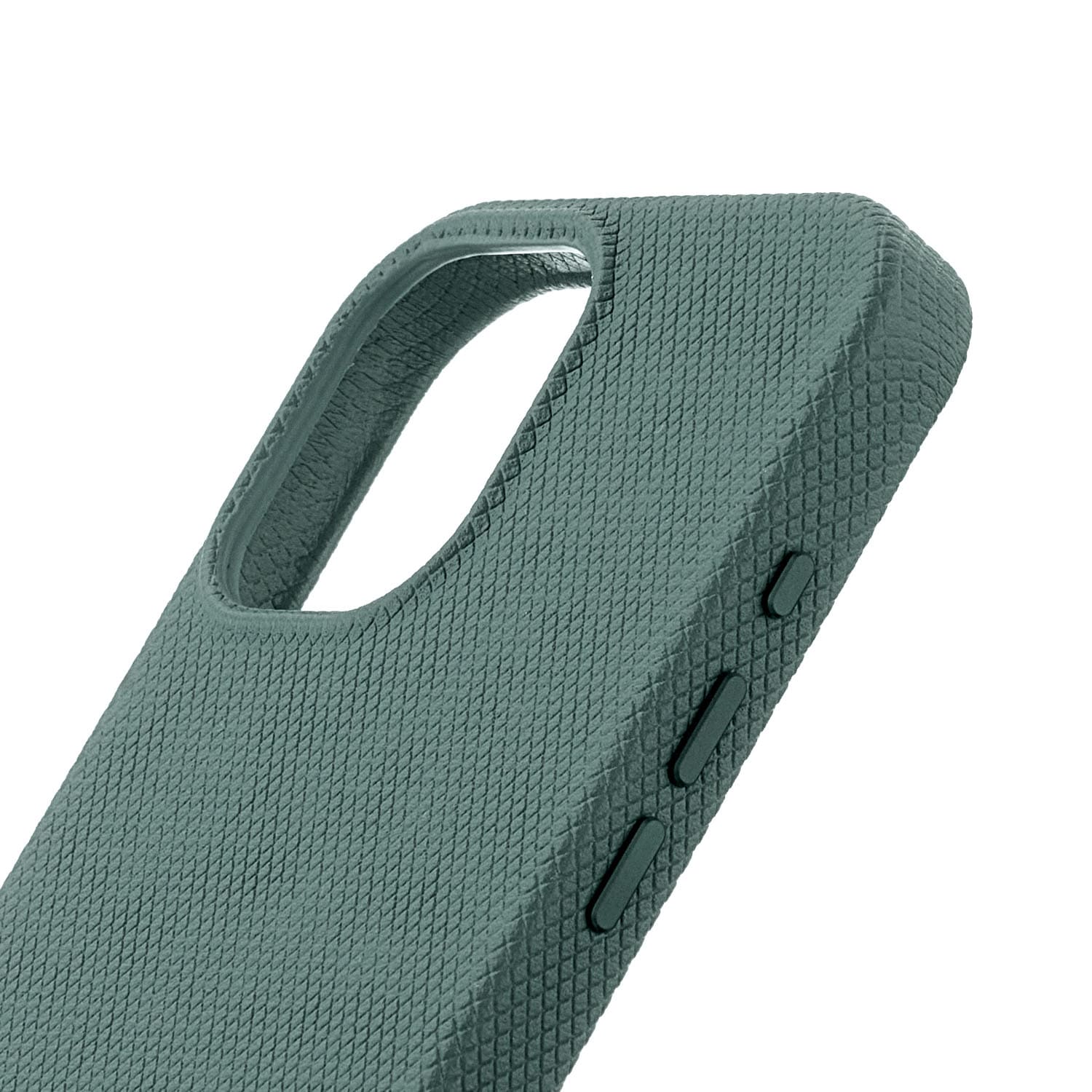 На фото изображено Чехол Native Union (RE)Classic Case MagSafe для iPhone 16, зеленый сланец