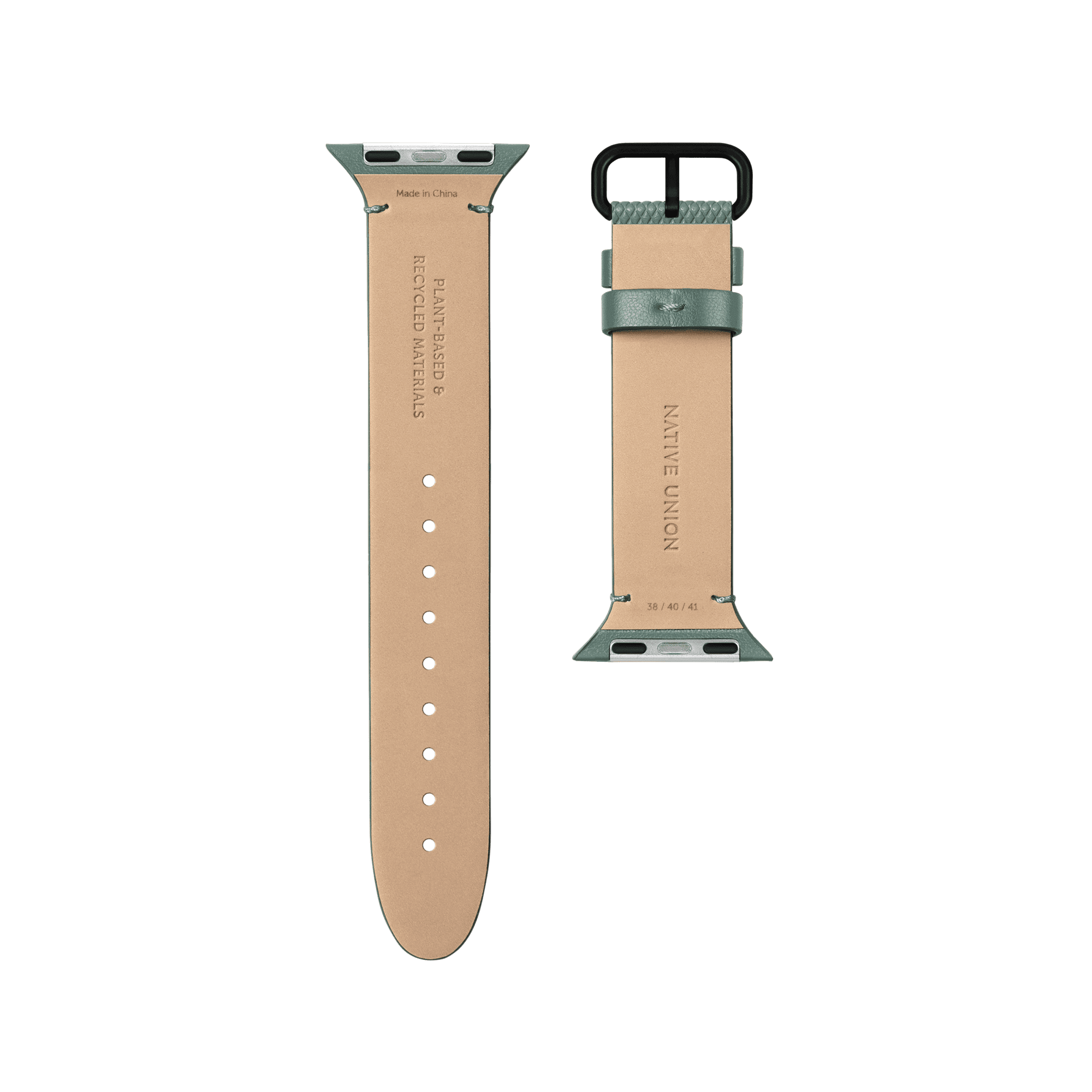 На фото изображено Ремешок Native Union (RE)Classic Strap для Apple Watch 40мм, зеленый