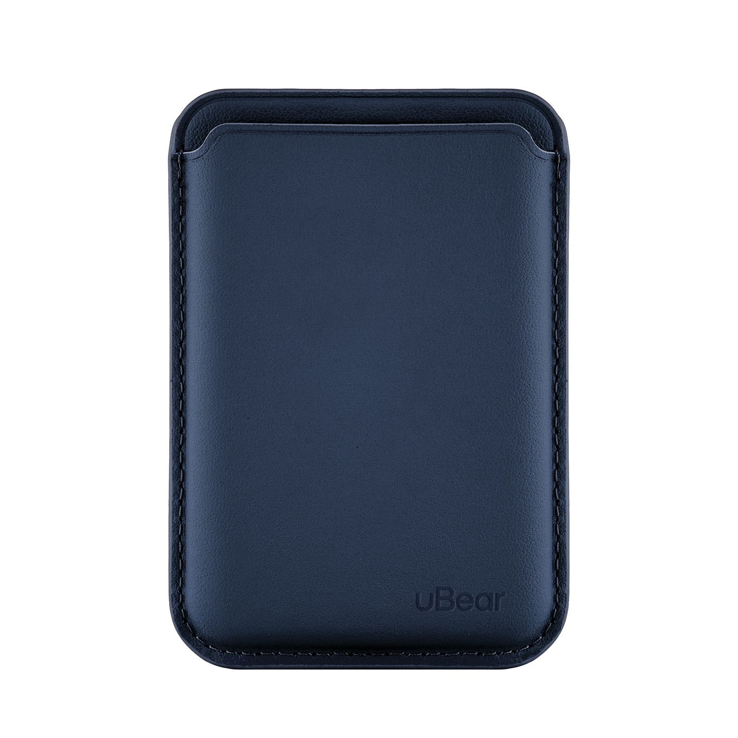 На фото изображено Магнитный кардхолдер uBear Leather Shell, синий