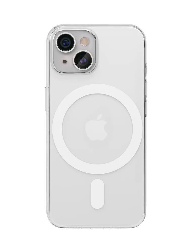 На фото изображено Чехол защитный VLP Crystal case с MagSafe для iPhone 14 Plus, прозрачный