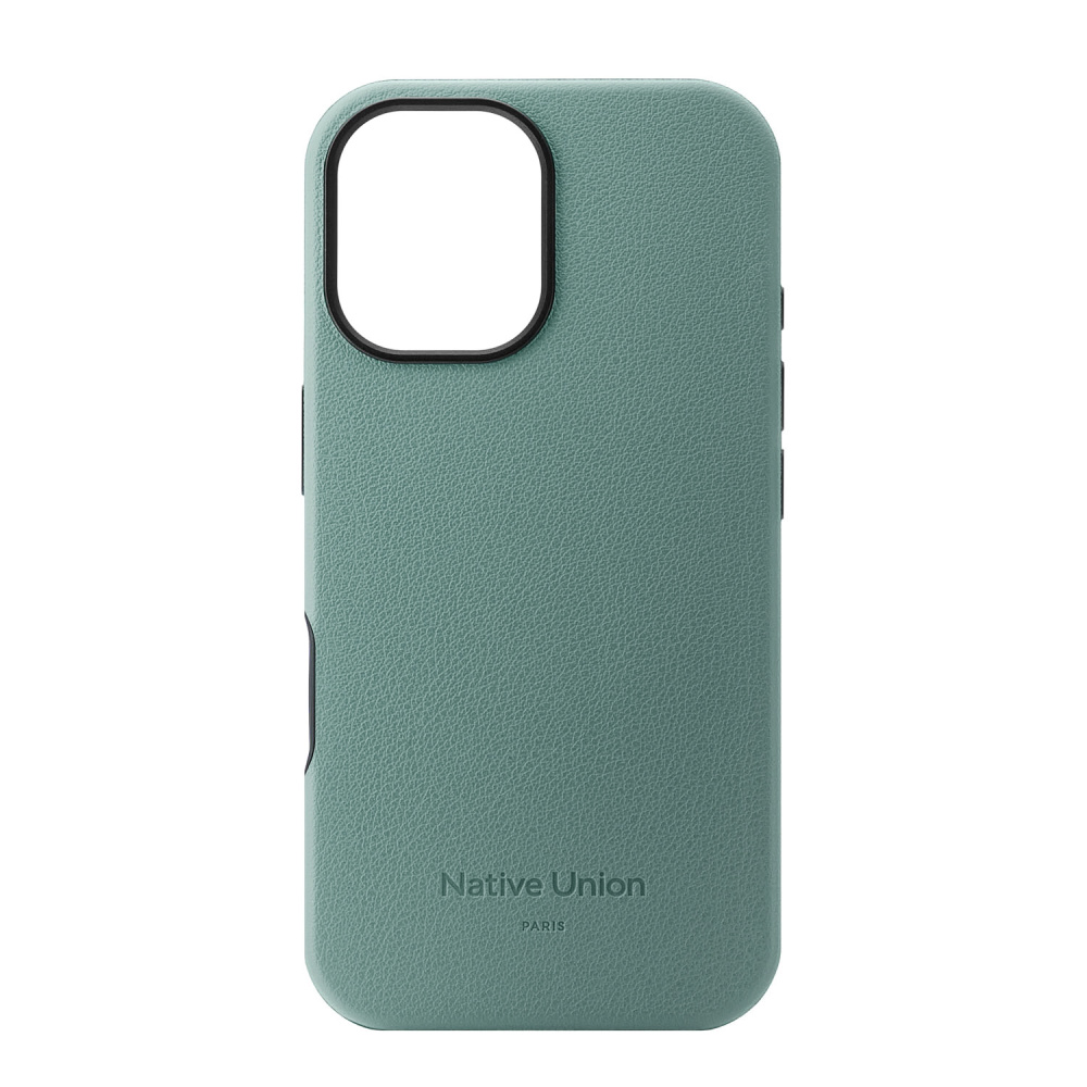 На фото изображено Чехол Native Union Active Case MagSafe для iPhone 16, зеленый