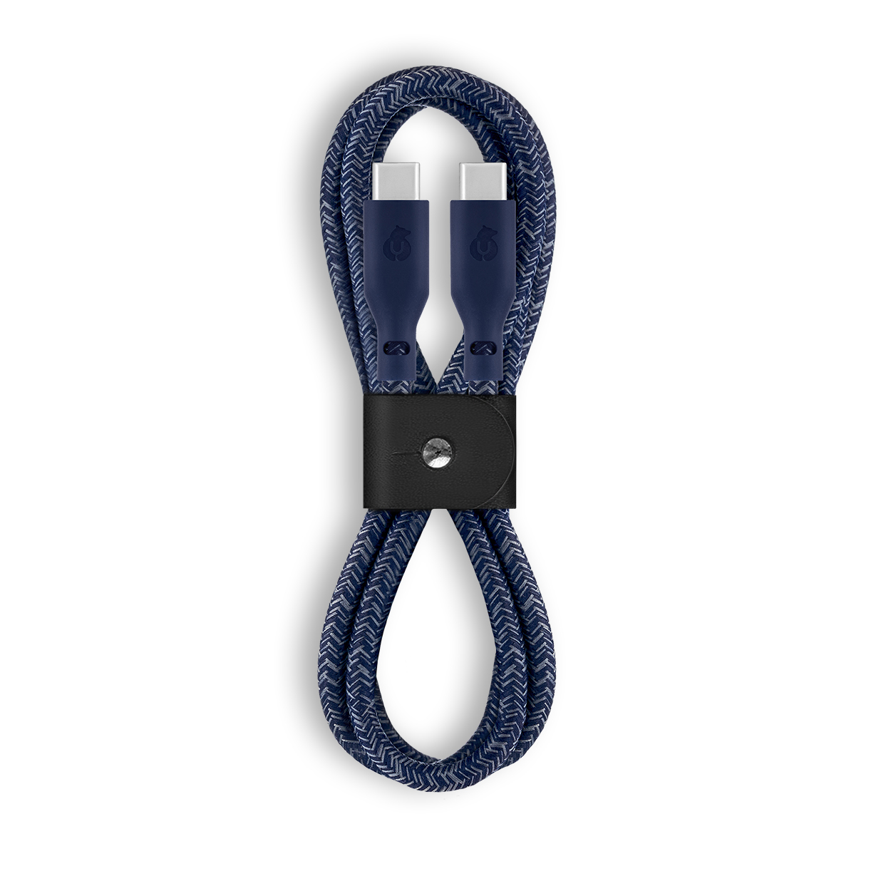 На фото изображено Зарядный кабель uBear Trend, USB-C/USB-С, 1,2м, синий