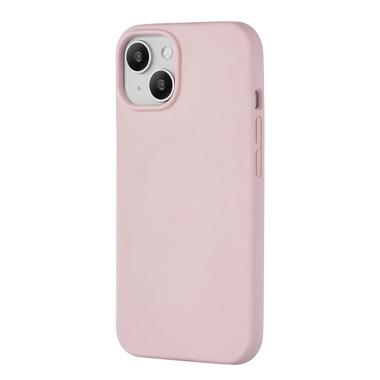 На фото изображено Чехол защитный uBear Touch Mag Case для iPhone 15, розовый