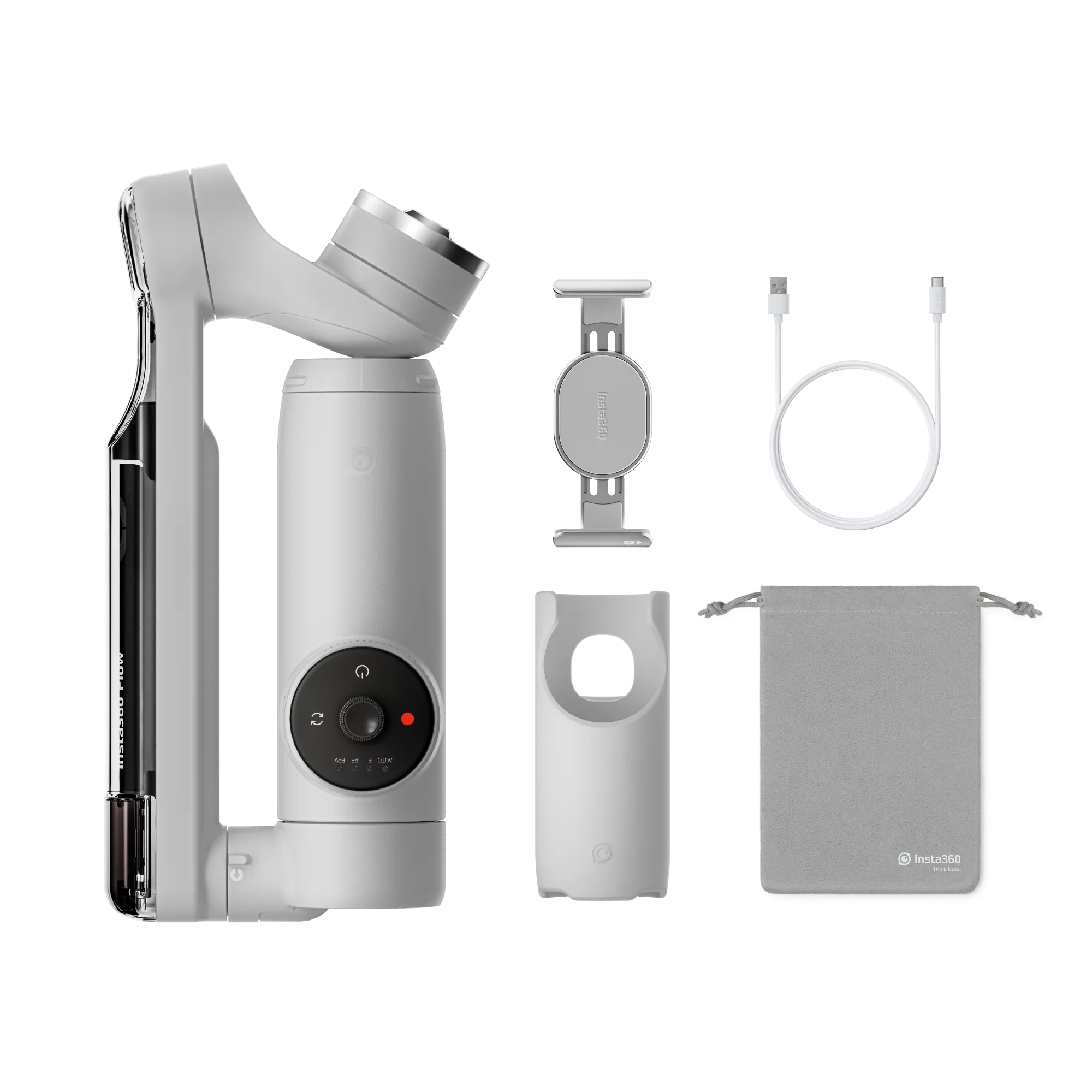 На фото изображено Стабилизатор Insta360 Flow, серый