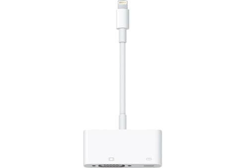 На фото изображено Адаптер Apple Lightning на VGA, белый
