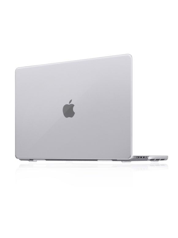 На фото изображено Чехол защитный VLP Plastic Case для MacBook Pro 14" 2021, прозрачный