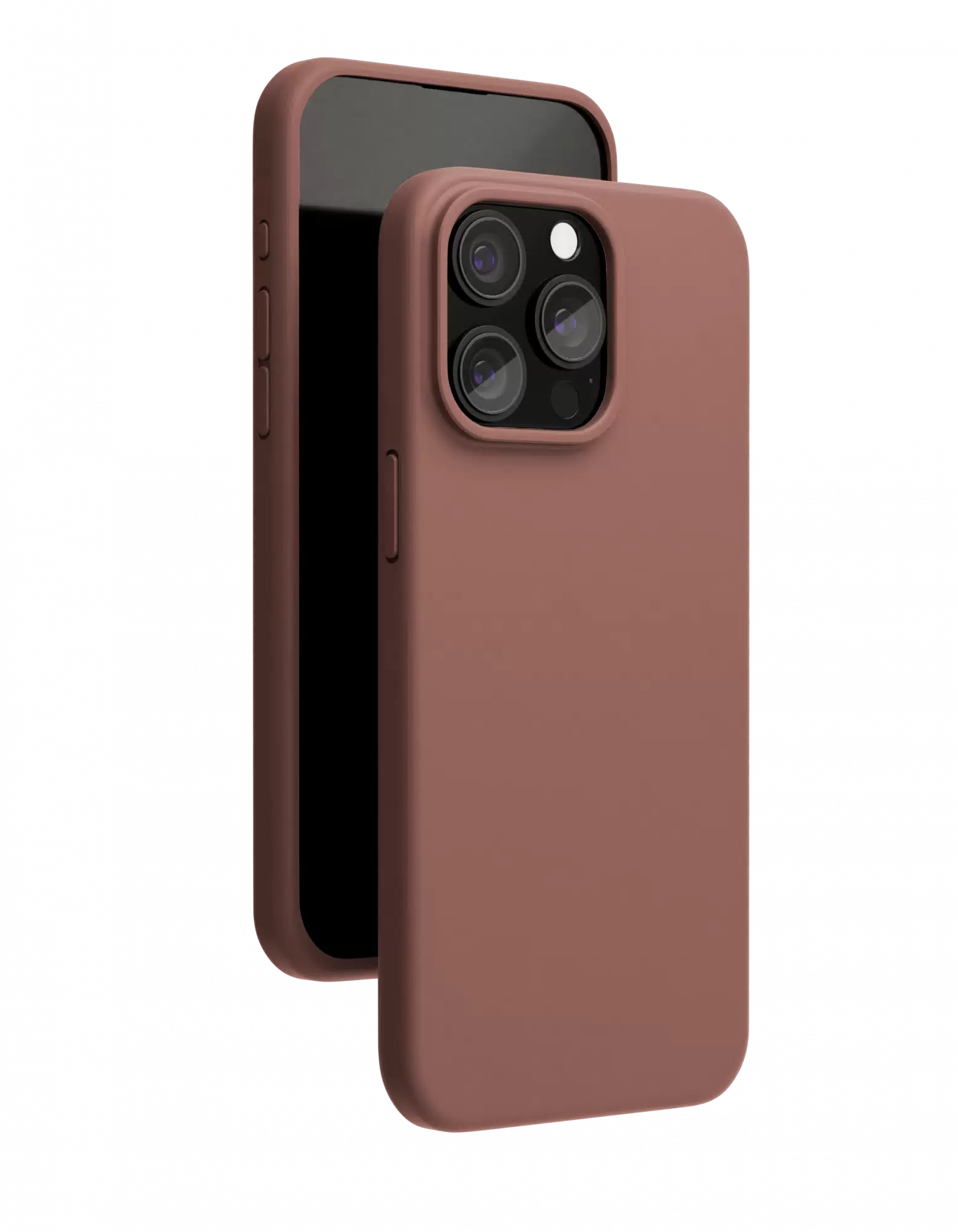 На фото изображено Чехол защитный VLP Aster Case с MagSafe для iPhone 15 Pro Max, моккачино
