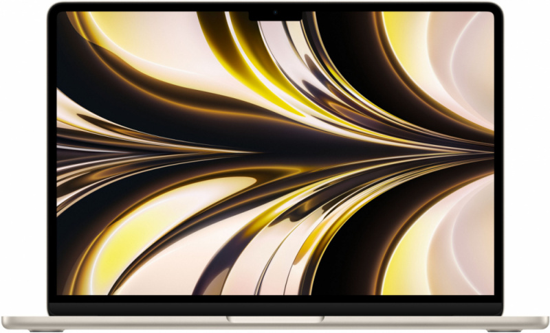 Фото Apple MacBook Air 13” (M2, 8C / 8C, 2022), 16 ГБ, 256 ГБ SSD, Сияющая звезда На фото изображено Apple MacBook Air 13” (M2, 8C / 8C, 2022), 16 ГБ, 256 ГБ SSD, Сияющая звезда