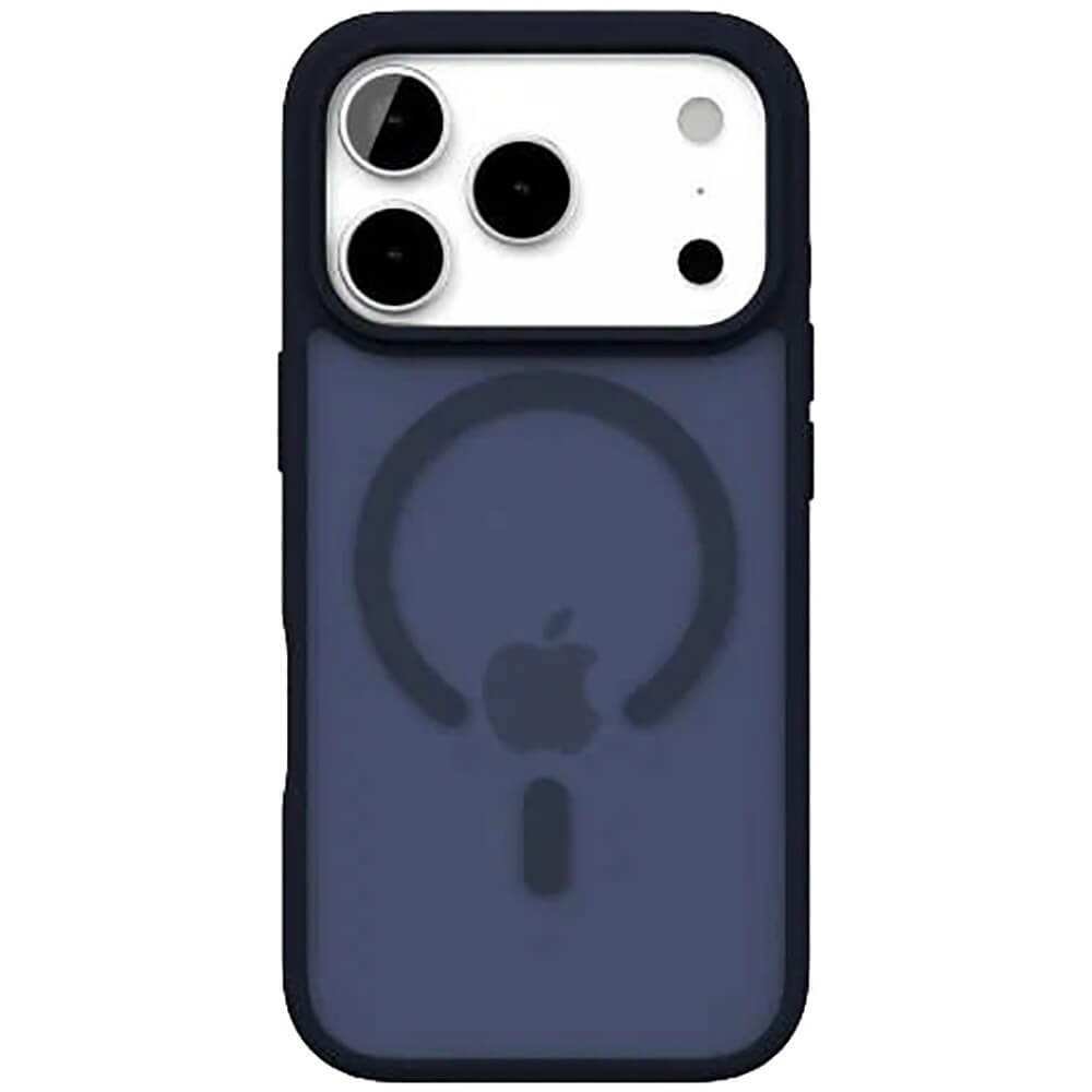 На фото изображено Чехол защитный VLP LITE Bloom Case с MagSafe для iPhone 17 Pro, темно-синий