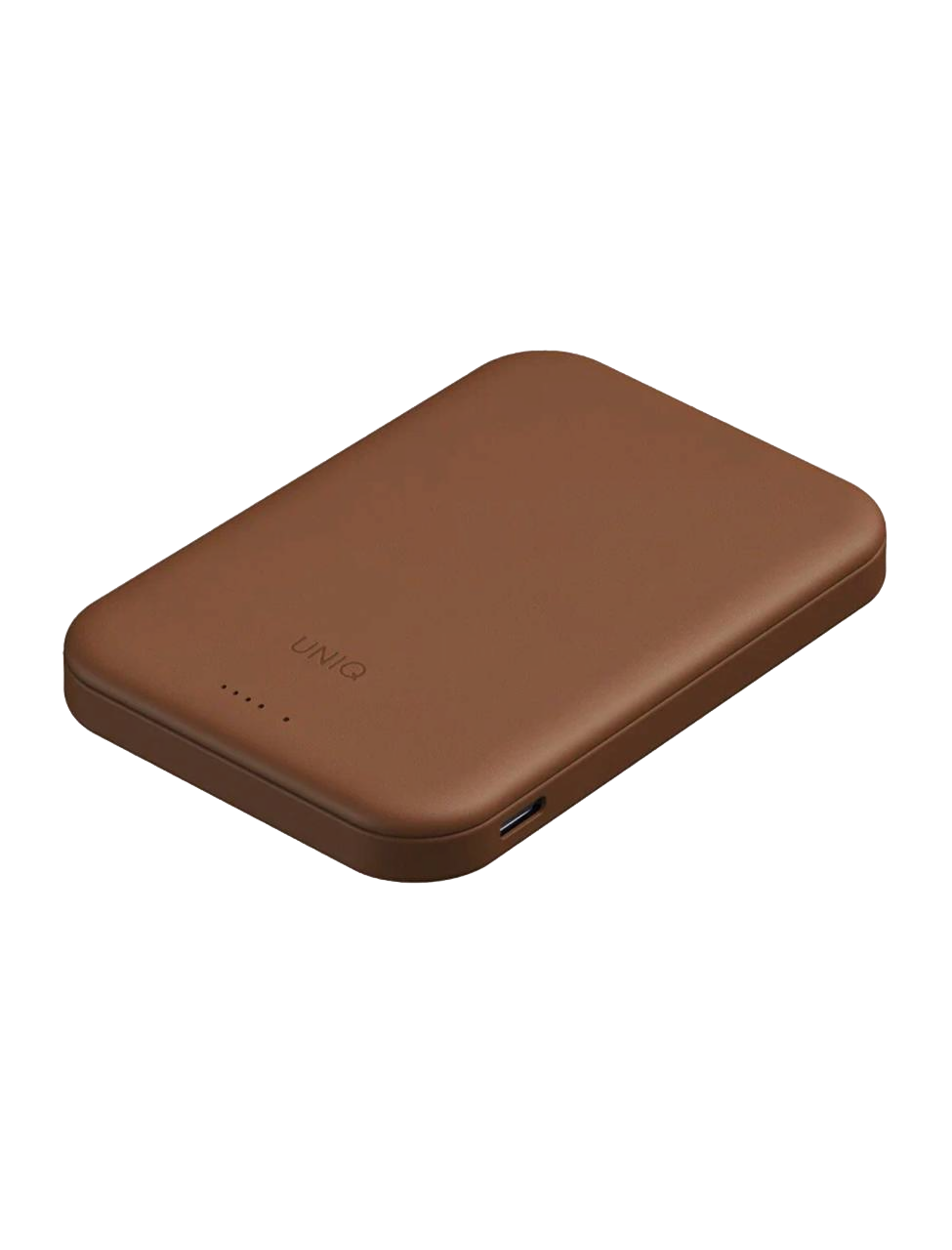 На фото изображено Внешний аккумулятор Uniq Lexa 5000 mAh, карамельный