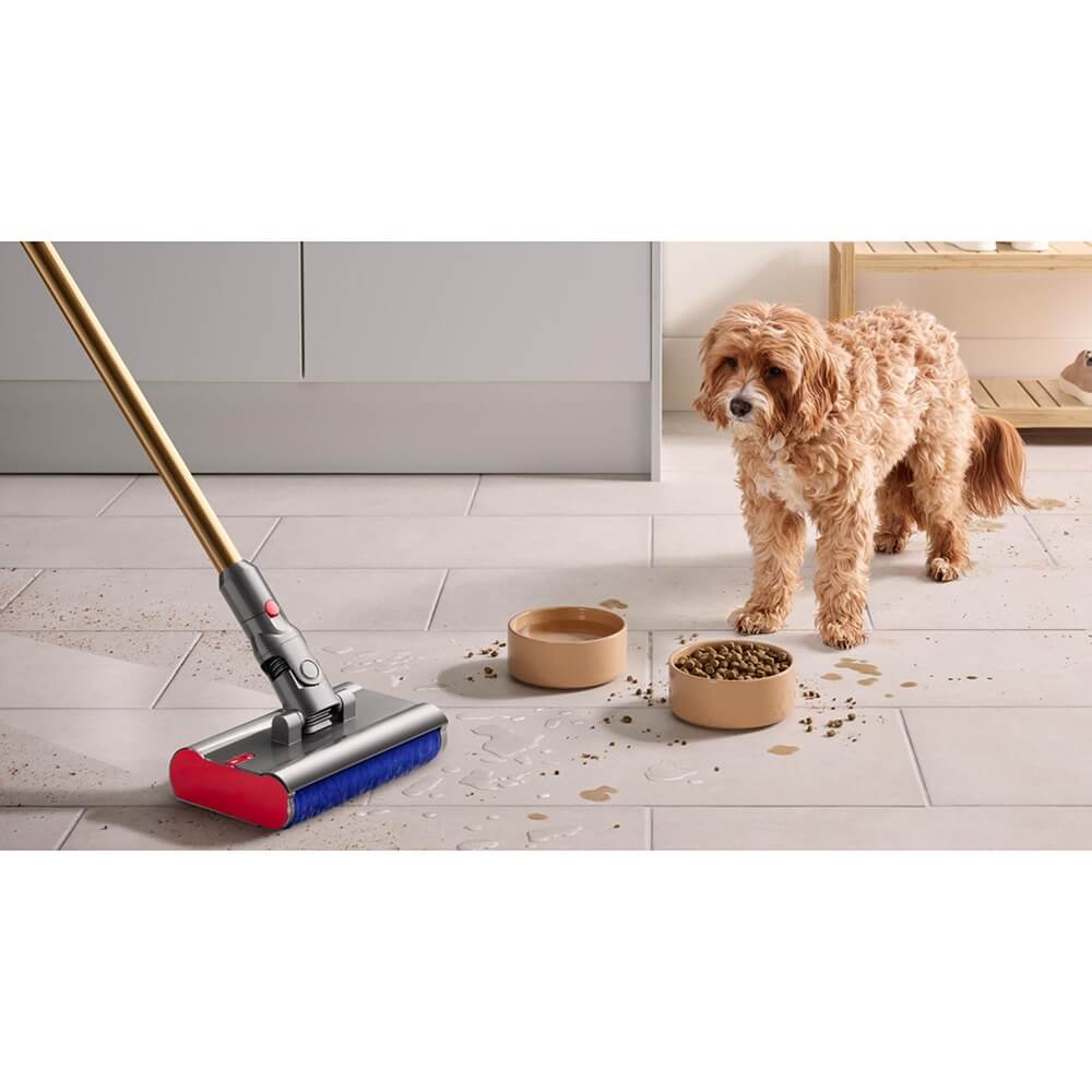 На фото изображено Dyson V12s Detect Slim Submarine Complete, Gold/Gold
