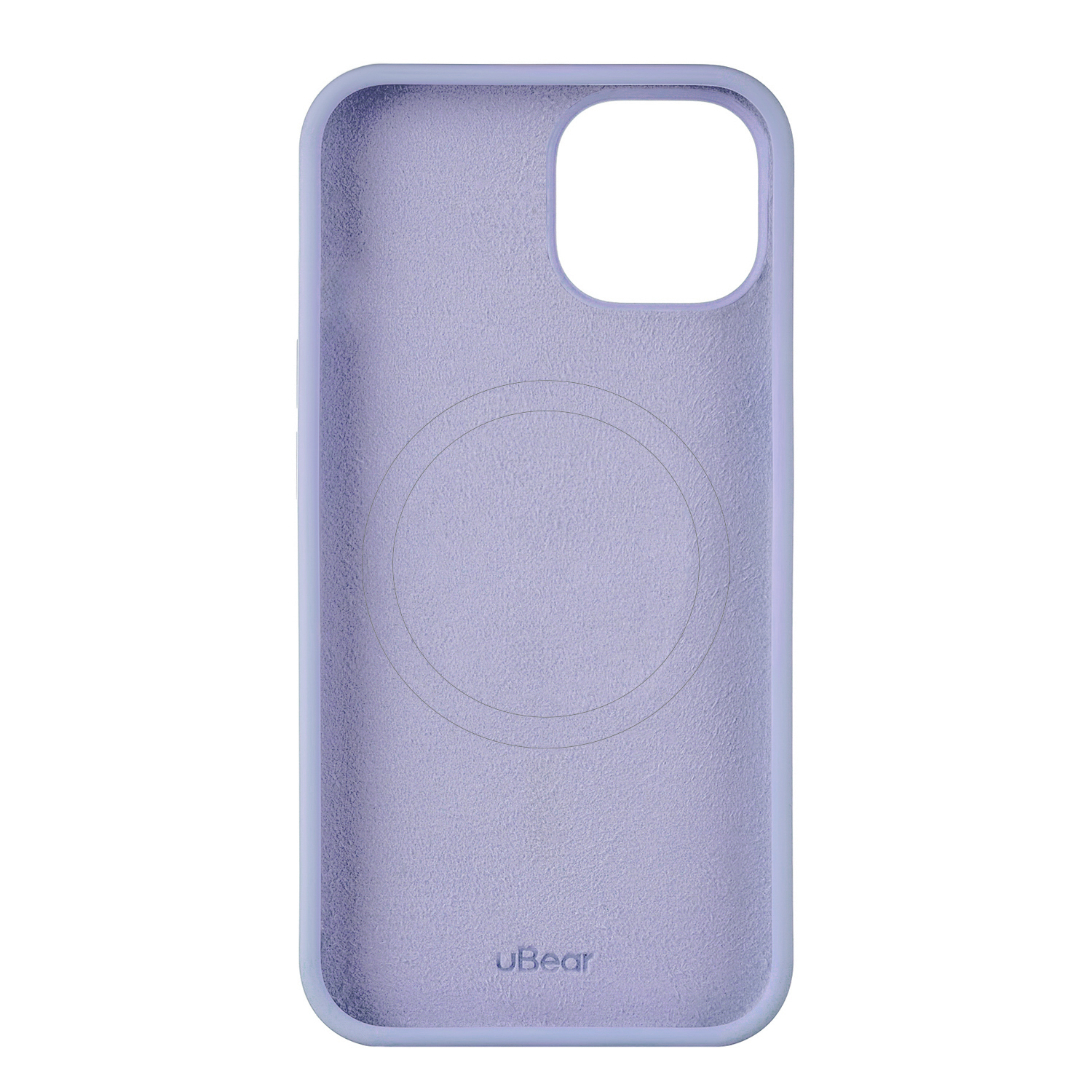 На фото изображено Чехол защитный uBear Touch Mag Case для iPhone 15, лавандовый