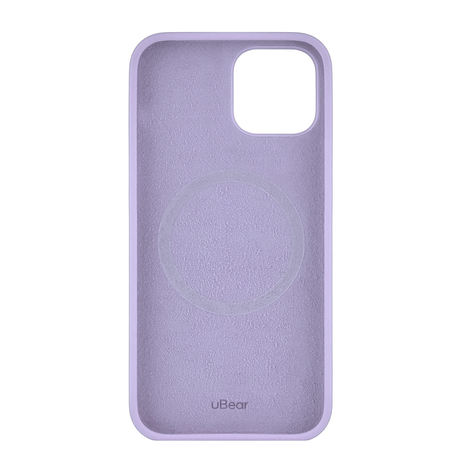 На фото изображено Чехол защитный uBear Touch Mag Case для iPhone 14, фиолетовый