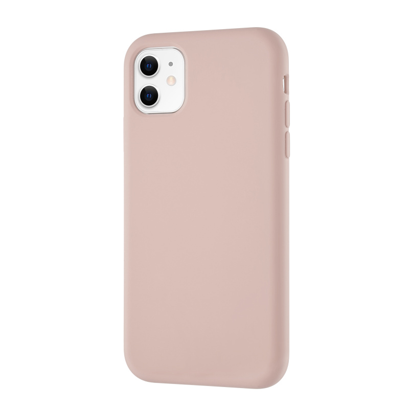 На фото изображено Чехол uBear Touch Case для iPhone 11, розовый