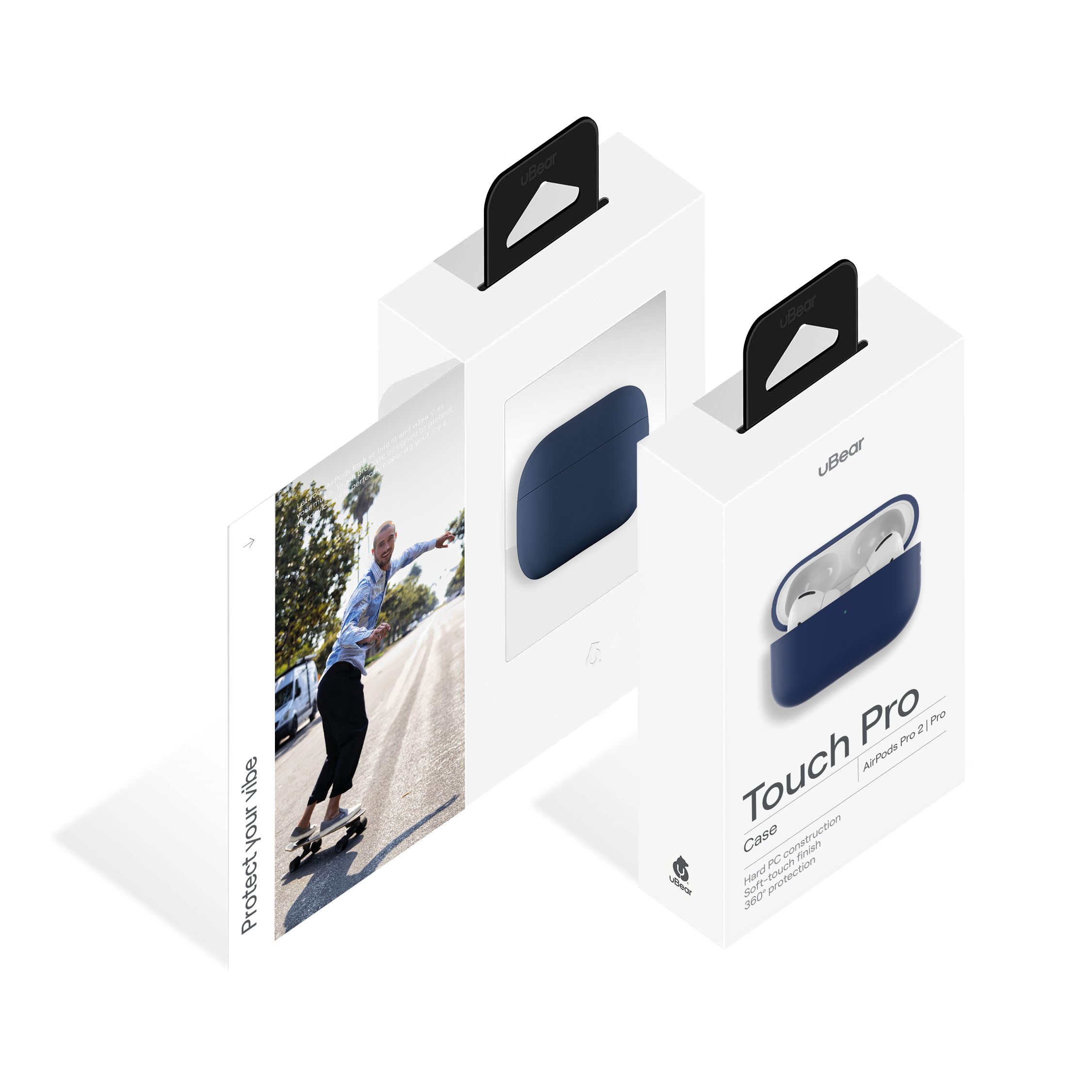 На фото изображено Защитный чехол AirPods Pro Touch Pro Silicone Case, синий