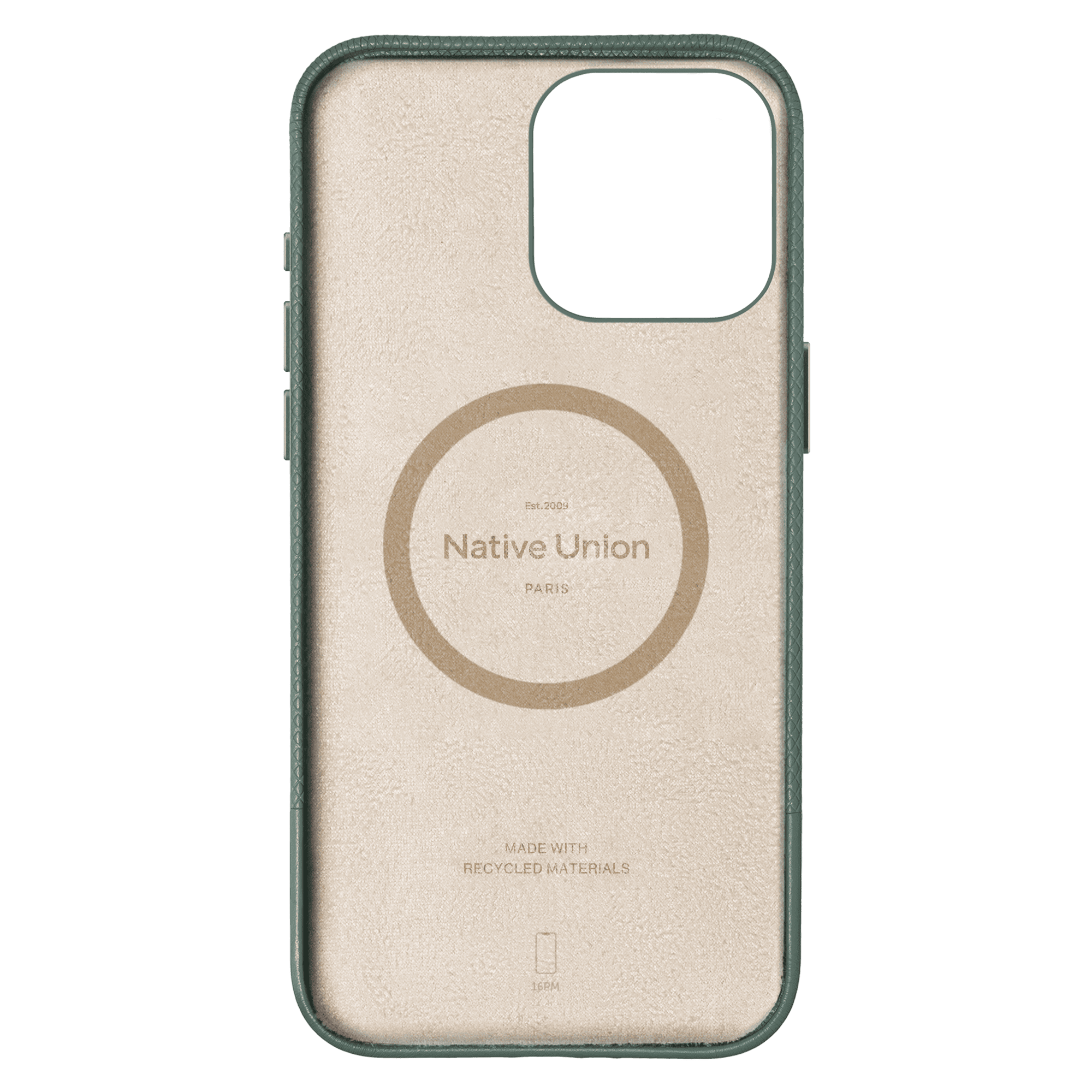 На фото изображено Чехол Native Union (RE)Classic Case MagSafe для iPhone 16 Pro Max, зеленый