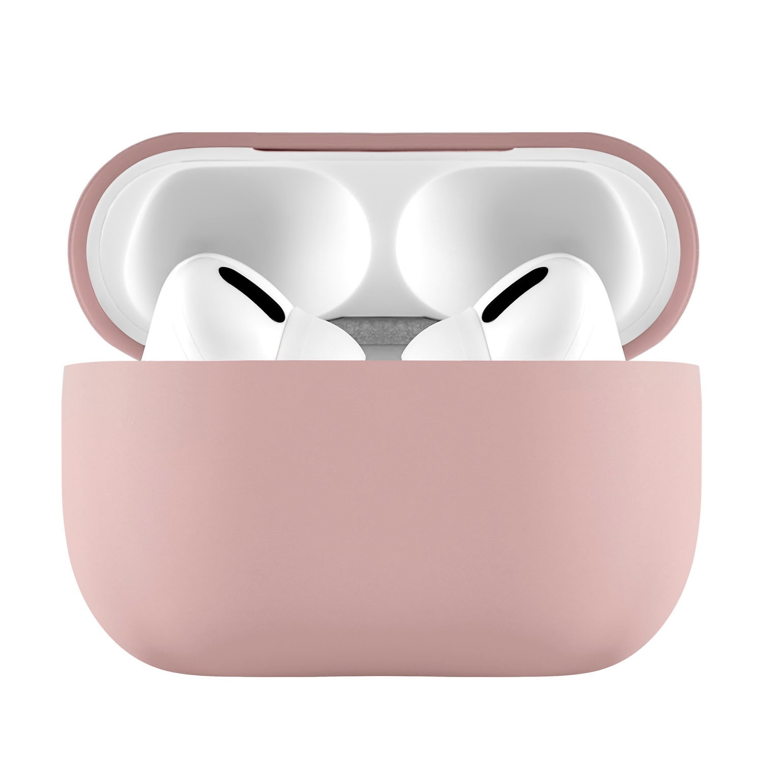На фото изображено Защитный чехол uBear AirPods Pro 2 Touch Pro Silicone Case, розовый