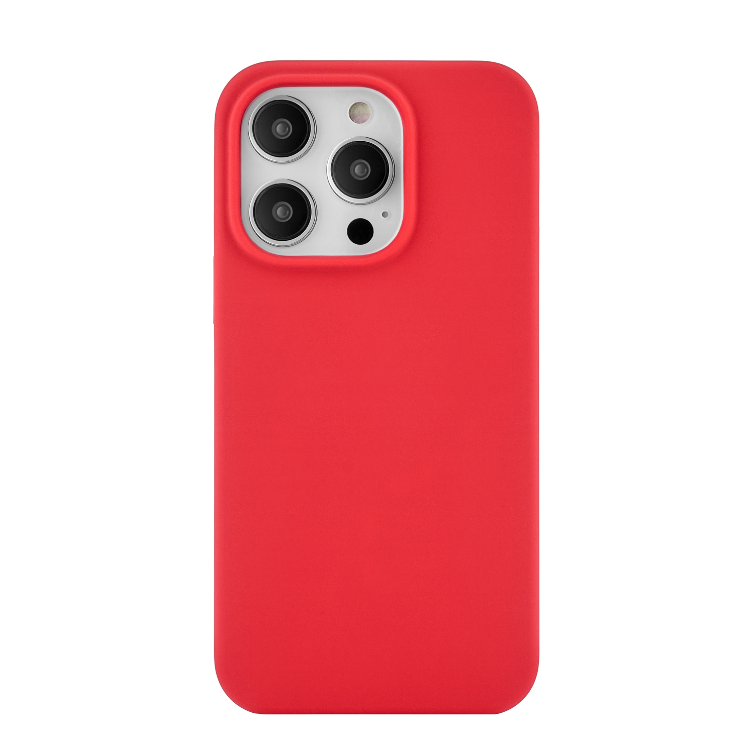 На фото изображено Чехол защитный uBear Touch Mag Case для iPhone 14 Pro, красный
