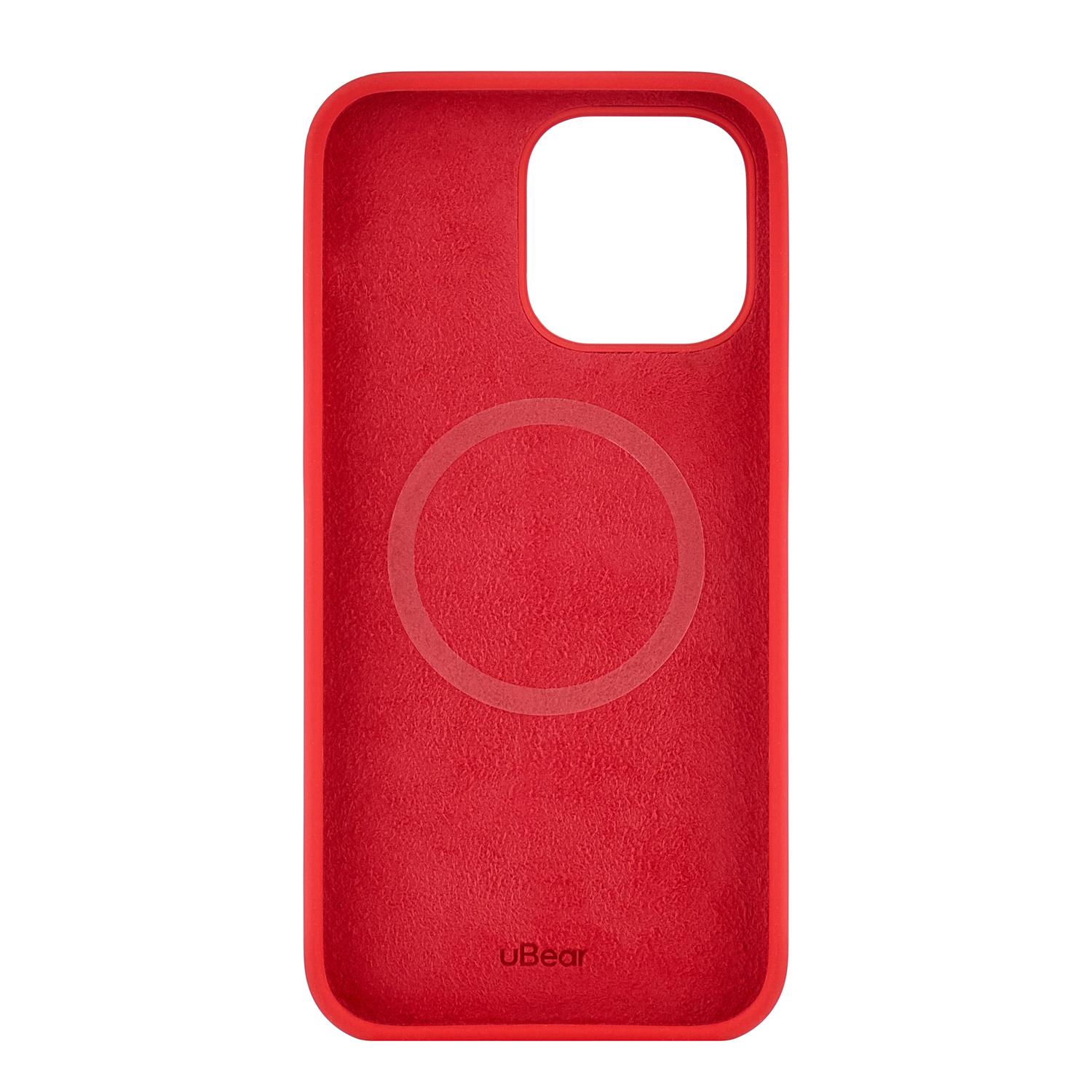 На фото изображено Чехол защитный uBear Touch Mag Case для iPhone 14 Pro Max, красный