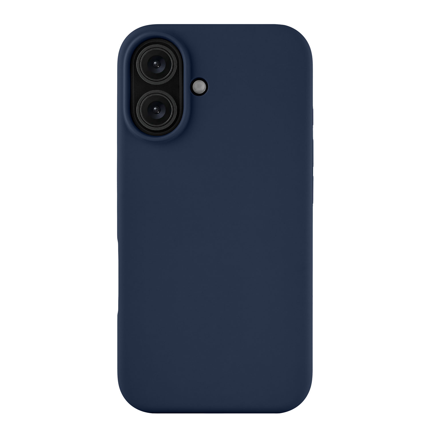 На фото изображено Чехол защитный uBear Touch Mag Case для iPhone 16, темно-синий