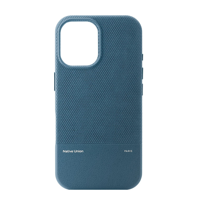 На фото изображено Чехол Native Union (RE)Classic Case MagSafe для iPhone 16, синий