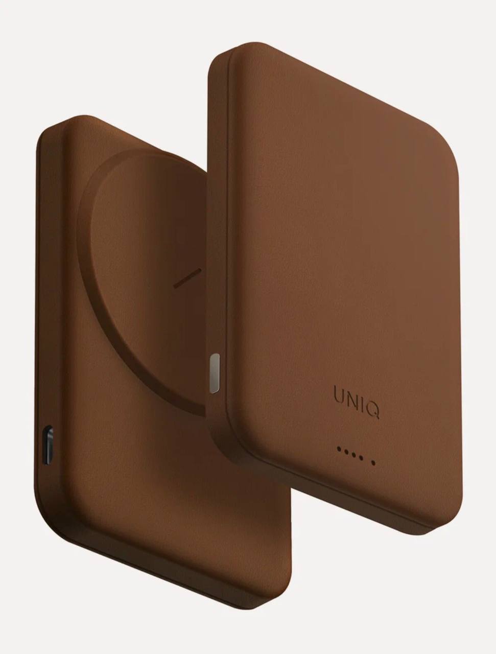 Фото Внешний аккумулятор Uniq Lexa 5000 mAh, карамельный На фото изображено Внешний аккумулятор Uniq Lexa 5000 mAh, карамельный