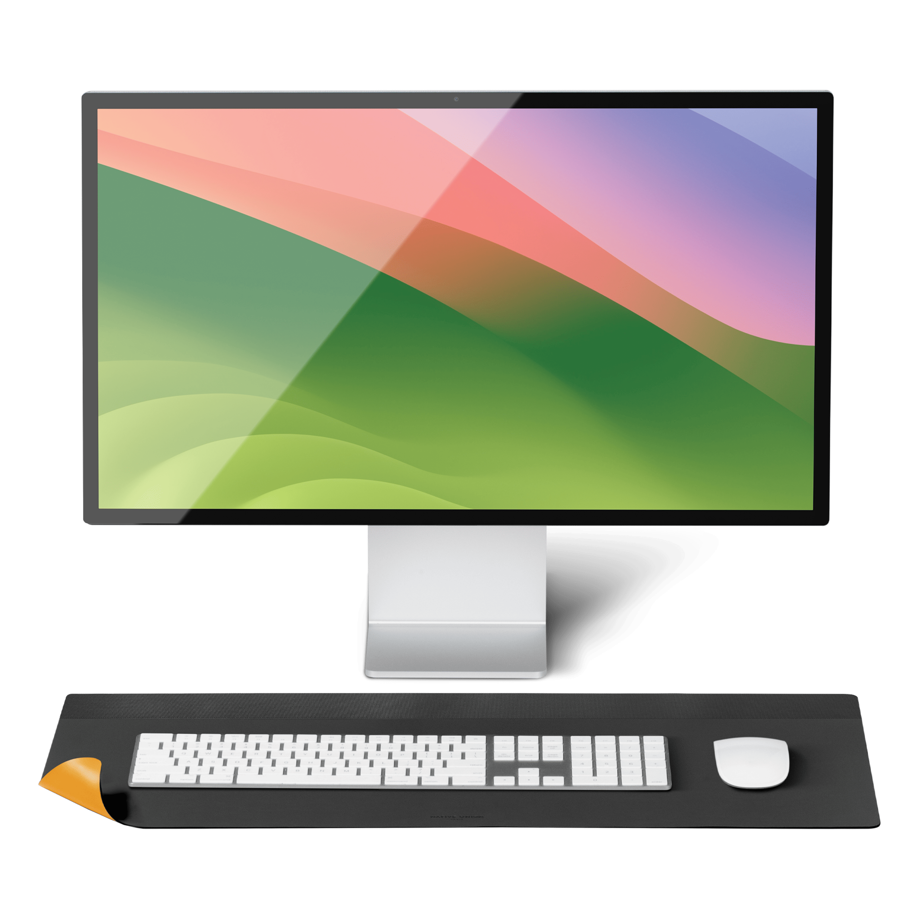 На фото изображено Настольный коврик Native Unon Desk Mat, черный/крафт