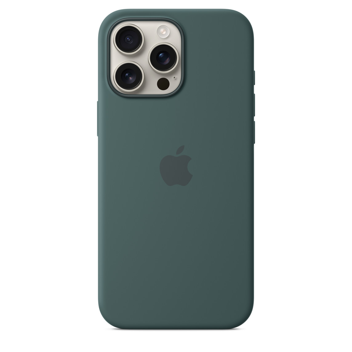 На фото изображено Чехол Apple для iPhone 16 Pro Max Silicone with MagSafe, зеленый