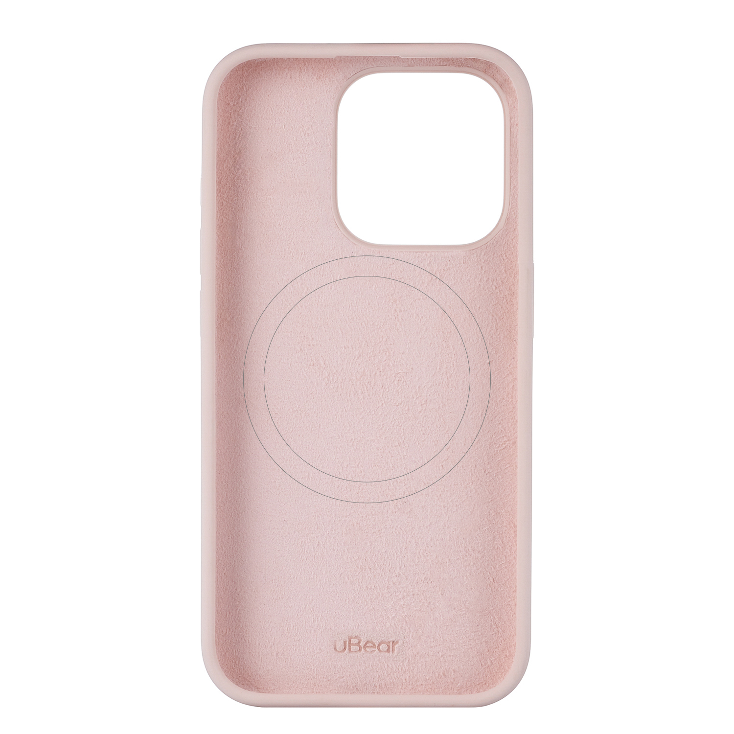 На фото изображено Чехол защитный uBear Touch Mag Case для iPhone 15 Pro, розовый