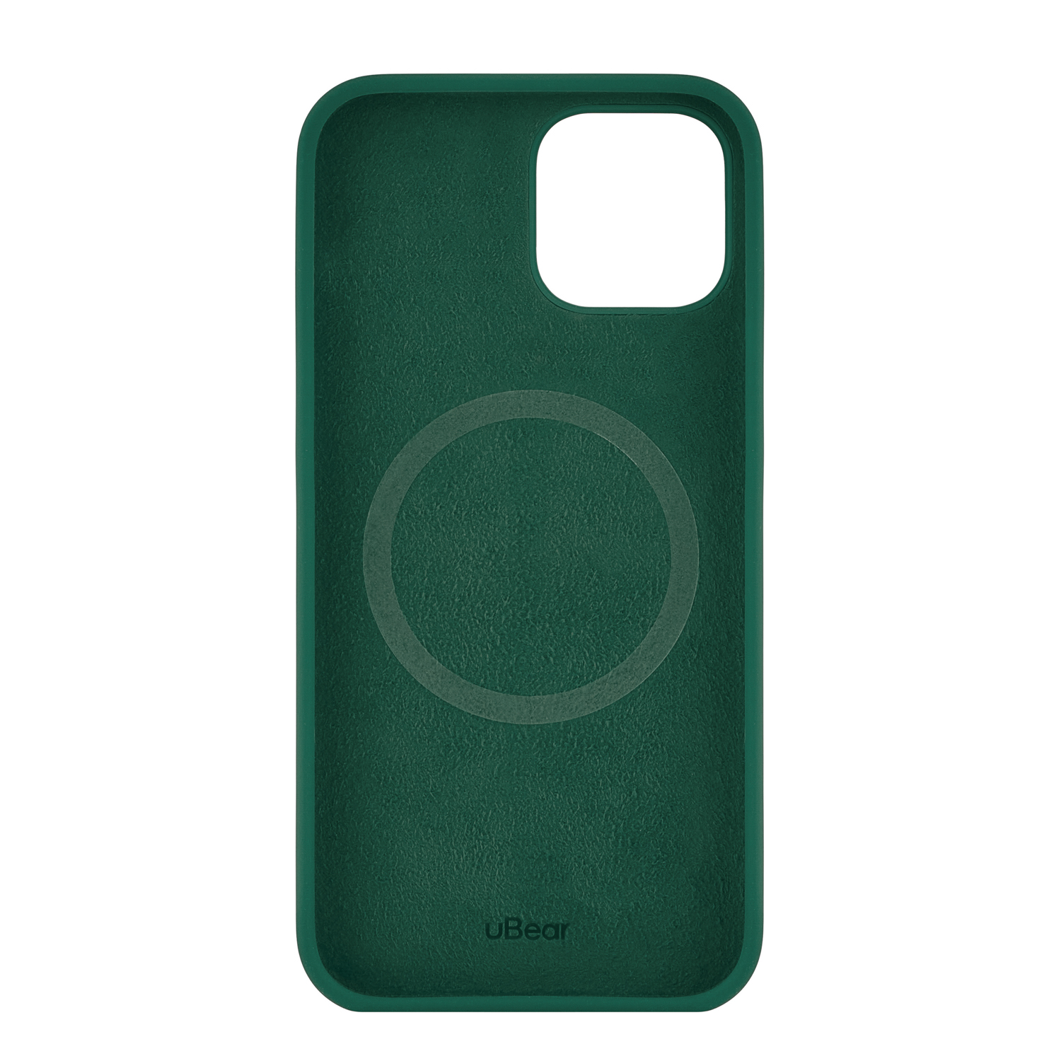 На фото изображено Чехол защитный uBear Touch Mag Case для iPhone 14, зелёный