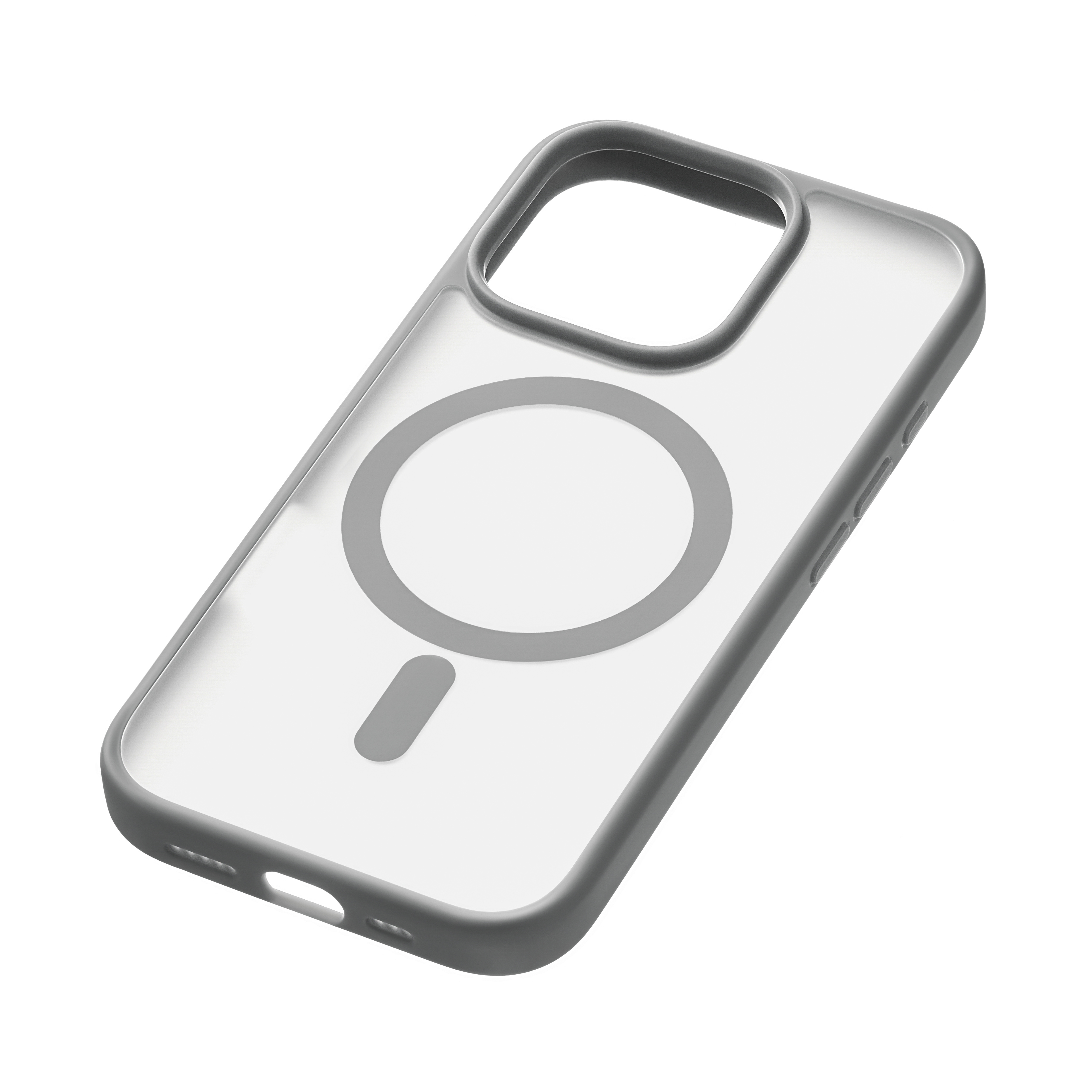На фото изображено Чехол защитный uBear Cloud Mag Case для iPhone 16 Pro, серый
